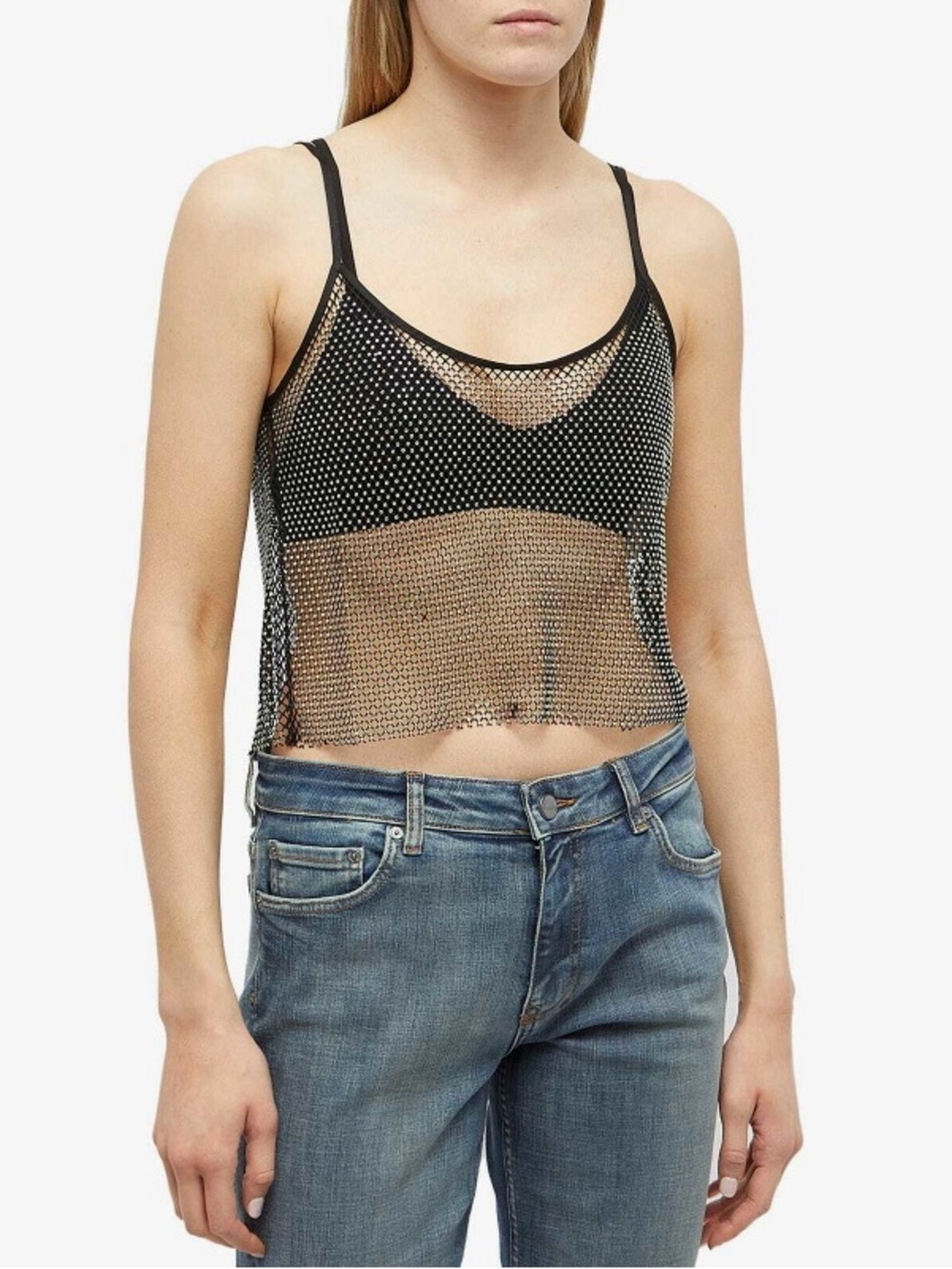 Stine Goya Talia Crystal Mesh Tank Size XS/S NWOT